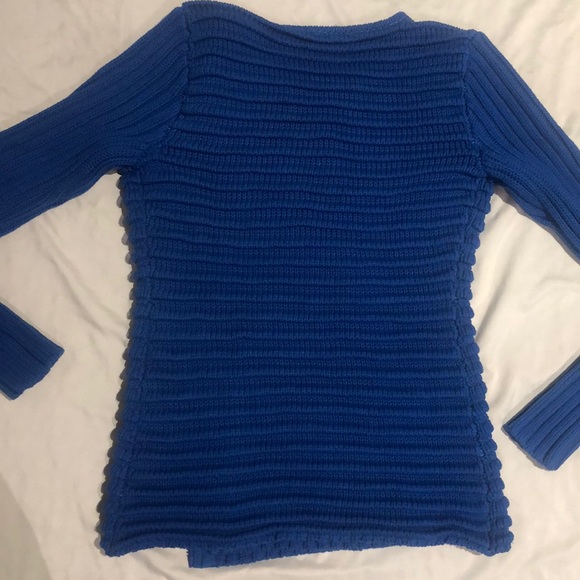 New Guess by Marciano blue cable zipper sweater S - Picture 4 of 5